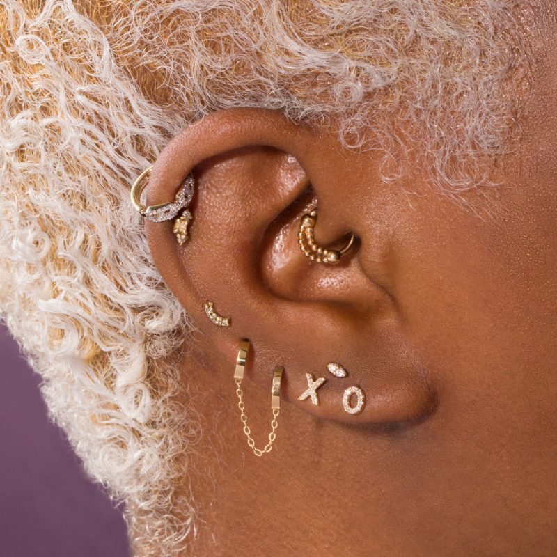 HUGS AND KISSES PAVE STUDS FULL LOOK 2