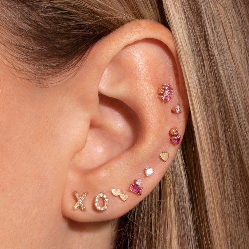 HUGS AND KISSES PAVE STUDS FULL LOOK