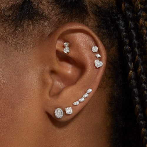 ILLUSION OVAL STUDS WEAR IT WITH