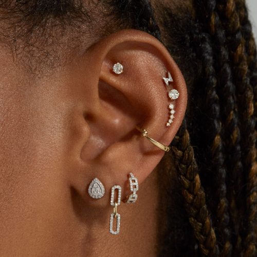 ILLUSION PEAR STUDS WEAR IT WITH