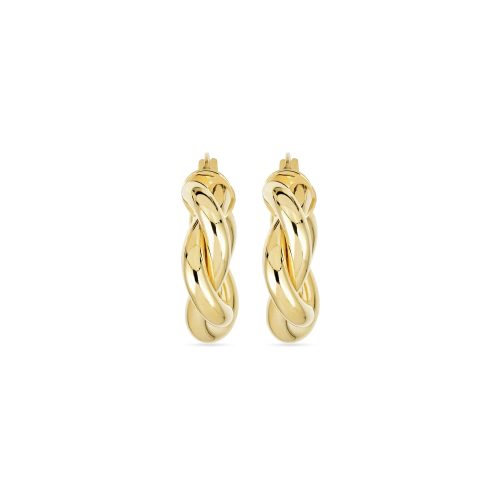 IN A TWIST GOLD HOOPS FRONT