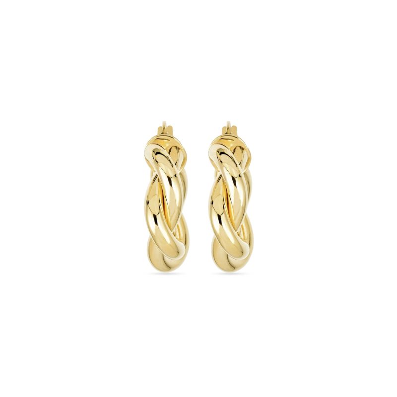 IN A TWIST GOLD HOOPS FRONT