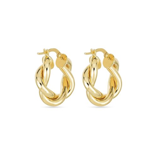 IN A TWIST GOLD HOOPS REAR