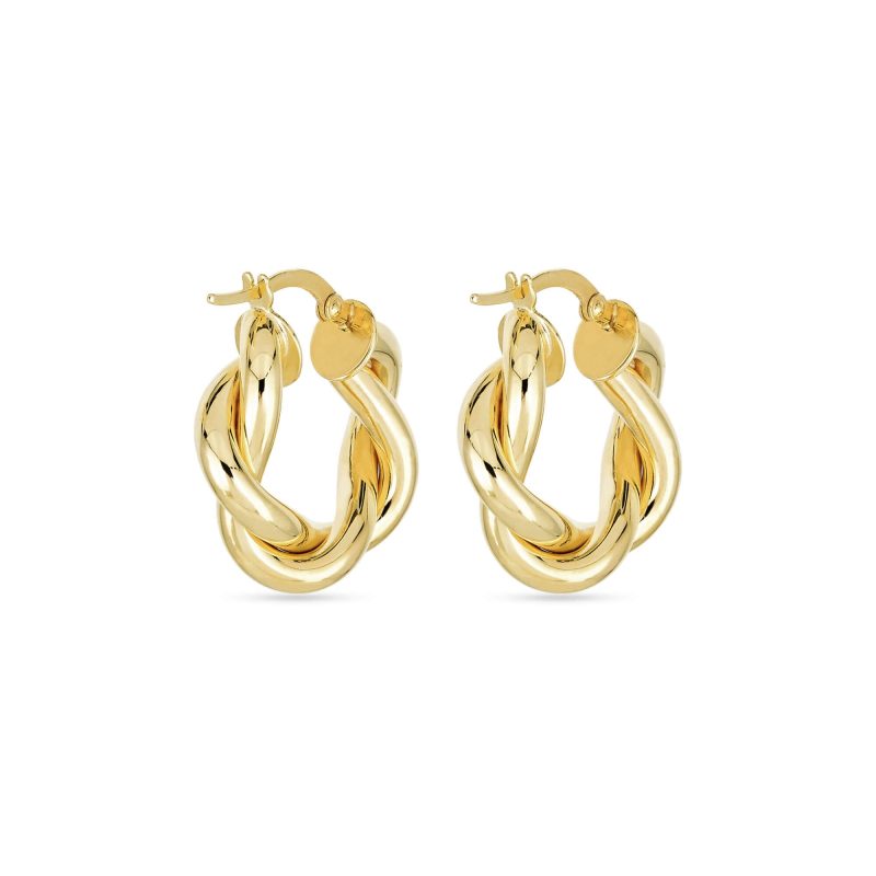 IN A TWIST GOLD HOOPS REAR