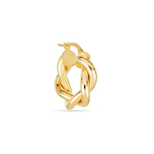 IN A TWIST GOLD HOOPS SINGLE SIDE