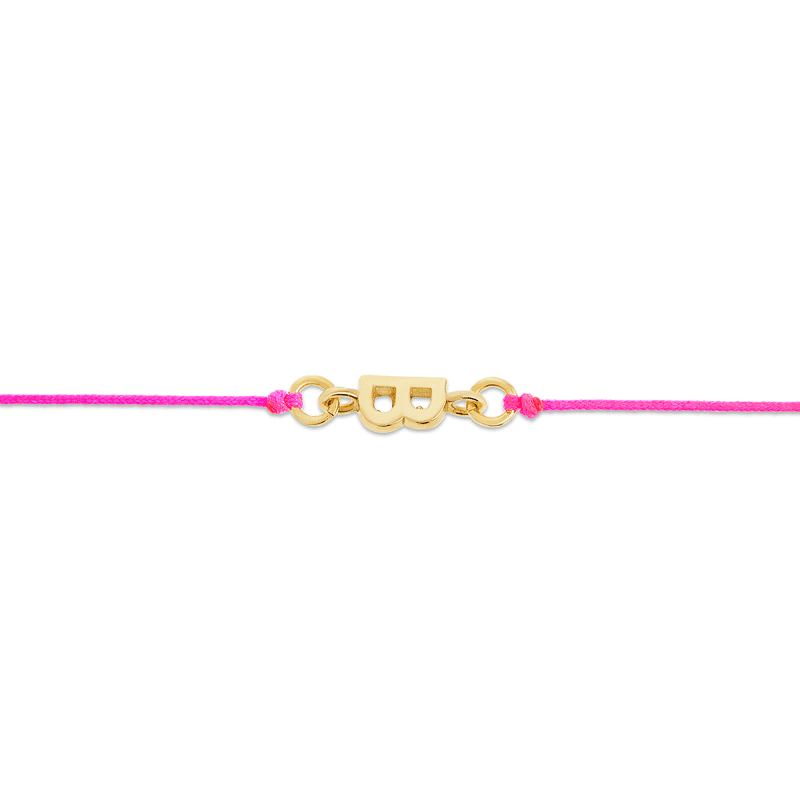 INITIAL ME BESTIE BRACELET HOT PINK FRONT 2