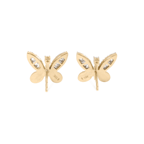 JUMBO BUTTERFLY DIAMOND EARRINGS REAR