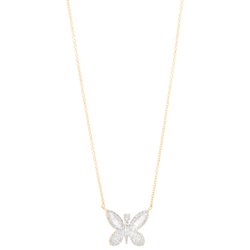 JUMBO BUTTERFLY DIAMOND NECKLACE FRONT