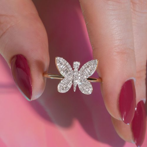 JUMBO BUTTERFLY DIAMOND RING EDITORIAL