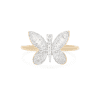 Stone and Strand 10K Yellow Gold Jumbo Butterfly Diamond Ring Front Image