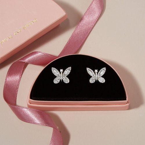 JUMBO BUTTERFLY DIAMOND STUDS EDITORIAL