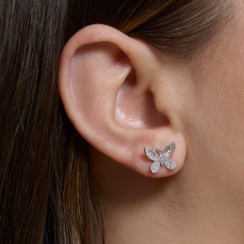 JUMBO BUTTERFLY DIAMOND STUDS ON BODY