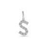 Stone and Strand Sterling Silver Lab-Created Diamond Bold Sparkle Initial Charm Front Image