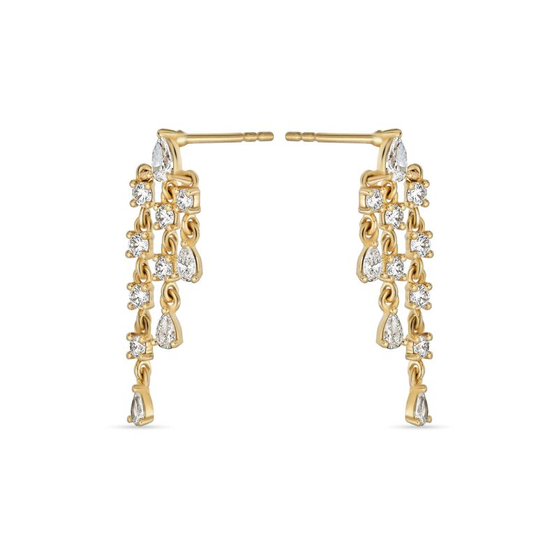 LAB CREATED DIAMOND BOULEVARD EARRINGS SIDE