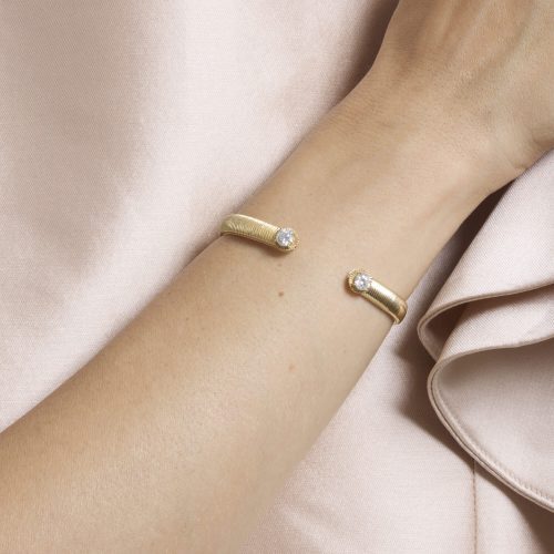 LAB CREATED DIAMOND BOWIE BRACELET ON BODY