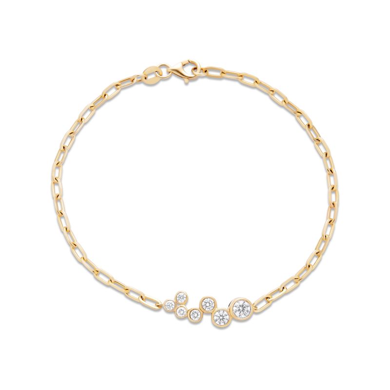 LAB CREATED DIAMOND BUBBLE UP BRACELET FRONT