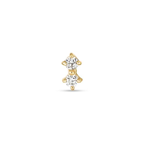 Stone and Strand 14K Yellow Gold Lab-Created Diamond Buddy Push Pin Flat Back Front Image