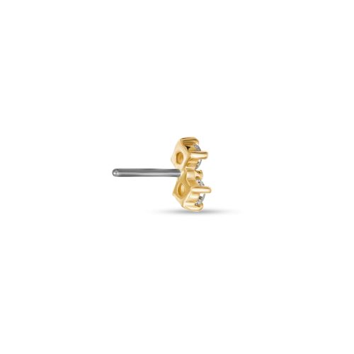 LAB CREATED DIAMOND BUDDY PUSH PIN FLAT BACK REAR