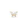 Stone and Strand 14K Yellow Gold Lab-Created Diamond Butterfly Push Pin Flat Back Front Image