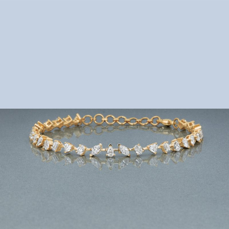 LAB CREATED DIAMOND CARNIVAL TENNIS BRACELET EDITORIAL