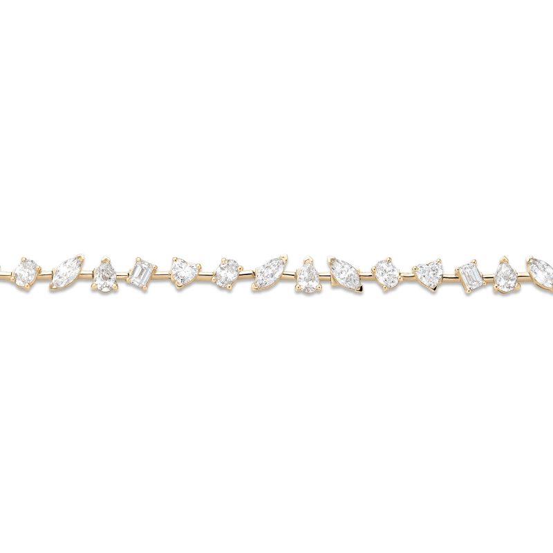 LAB CREATED DIAMOND CARNIVAL TENNIS BRACELET FRONT 2