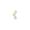 Stone and Strand 14K Yellow Gold Lab-Created Diamond Curve Push Pin Flat Back Front Image