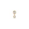 Stone and Strand 14K Yellow Gold Lab-Created Diamond Drop Push Pin Flat Back Front Image