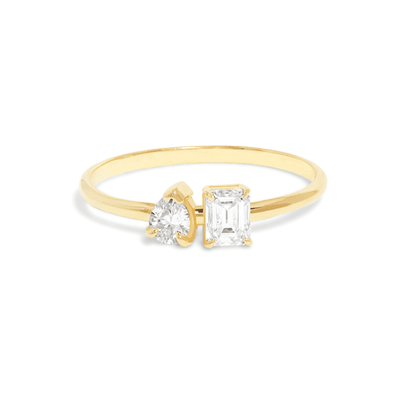 Stone and Strand 14K Yellow Gold Lab-Created Diamond Festival Ring Front Image