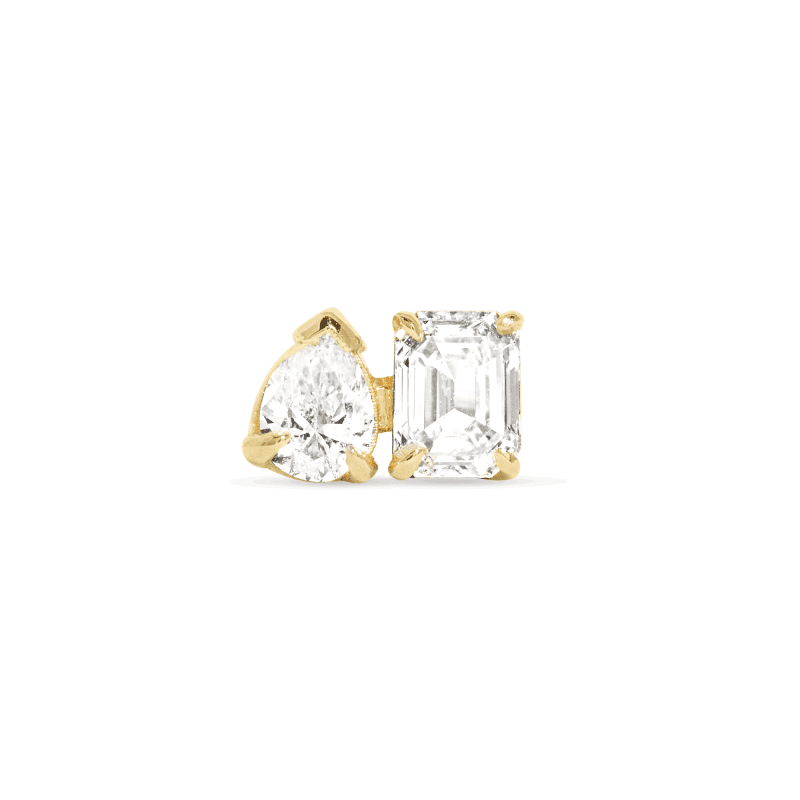 Stone and Strand 14K Yellow Gold Lab-Created Diamond Festival Studs Front Image