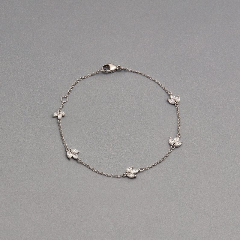 LAB CREATED DIAMOND FLEUR BRACELET EDITORIAL