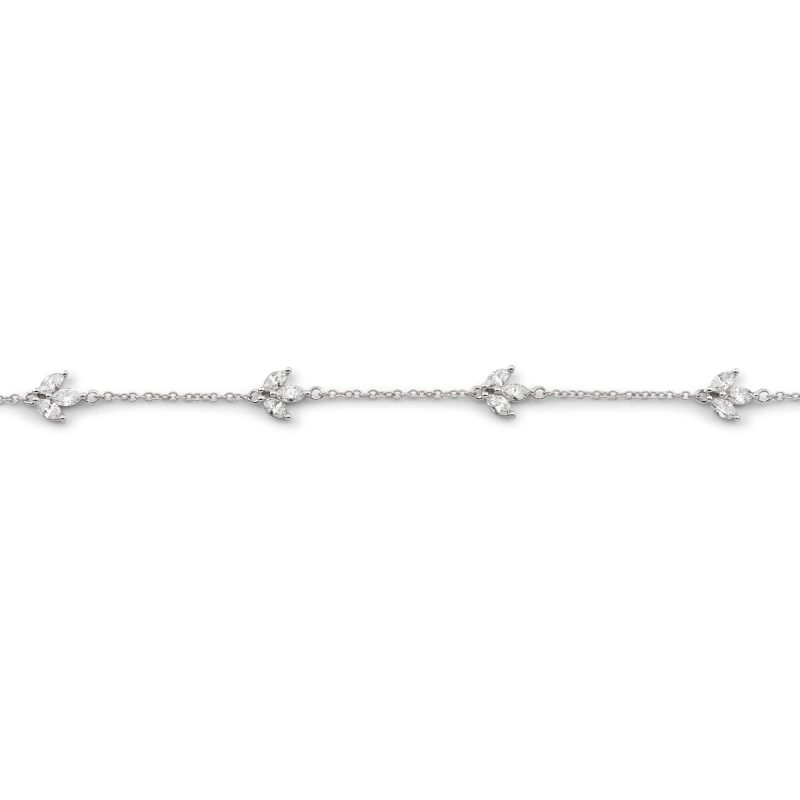 LAB CREATED DIAMOND FLEUR BRACELET FRONT 2