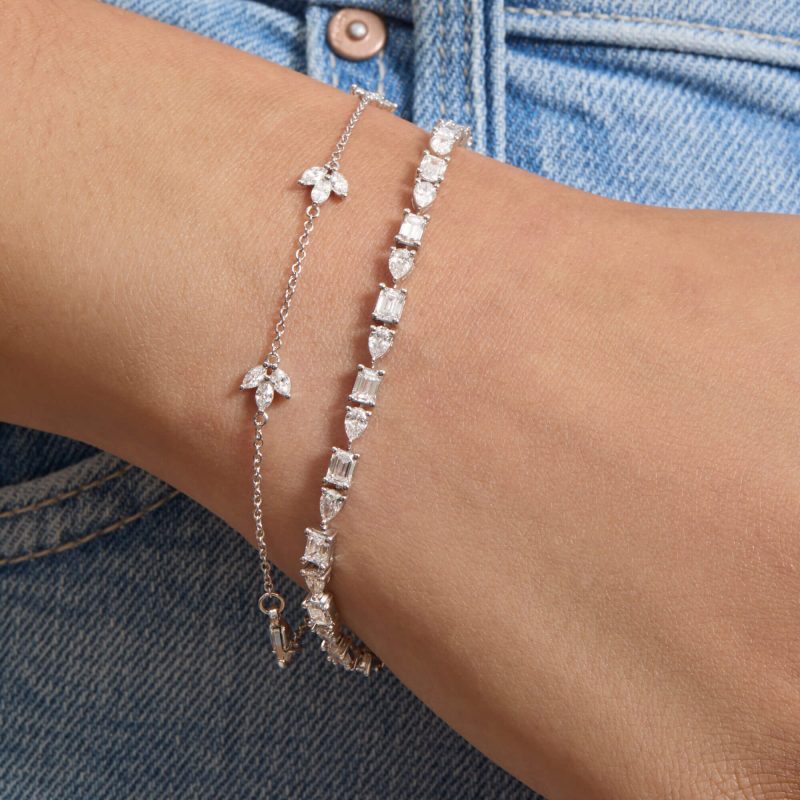 LAB CREATED DIAMOND FLEUR BRACELET WEAR IT WITH