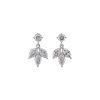 Stone and Strand 14K White Gold Lab-Created Diamond Fleur Dangle Earrings Front Image