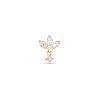 Stone and Strand 14K Yellow Gold Lab-Created Diamond Fleur Push Pin Flat Back Front Image