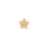 Stone and Strand 14K Yellow Gold Lab-Created Diamond Flower Push Pin Flat Back Front Image