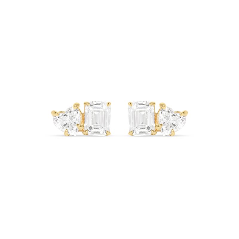 Stone and Strand 14K Yellow Gold Lab-Created Diamond Gala Studs Front Pair Image