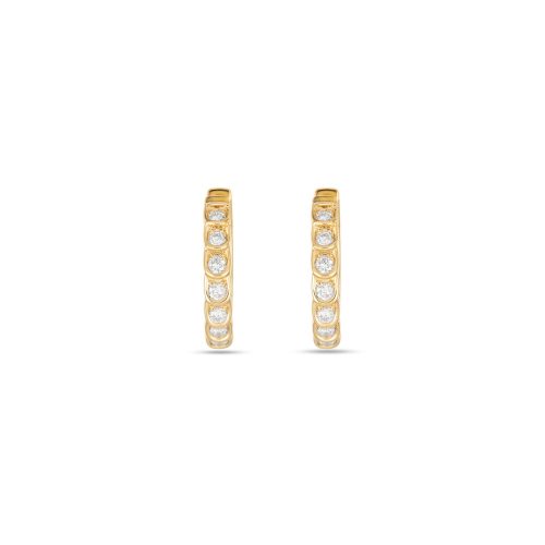 LAB CREATED DIAMOND LA SCALA HOOPS FRONT