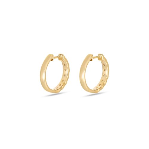 LAB CREATED DIAMOND LA SCALA HOOPS REAR