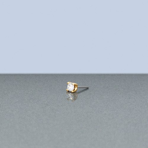 LAB CREATED DIAMOND PUSH PIN FLAT BACK 2MM EDITORIAL