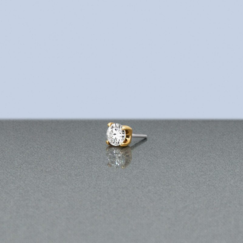 LAB CREATED DIAMOND PUSH PIN FLAT BACK 3MM EDITORIAL