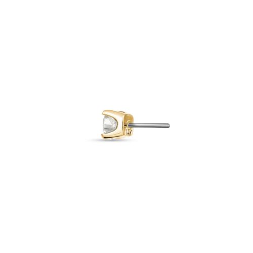 LAB CREATED DIAMOND PUSH PIN FLAT BACK 3MM REAR