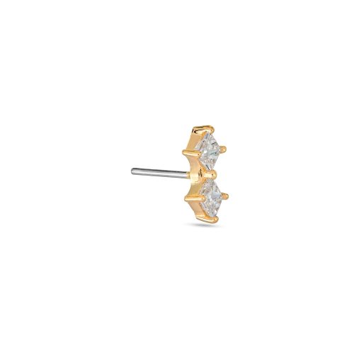 LAB CREATED DIAMOND TWO PRINCESS PUSH PIN FLAT BACK SIDE a2c73a00 0409 45db 8a86 557d29e0260c