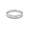 Stone and Strand 14K White Gold Lab-Created Diamond Up and Down Baguette Ring Front Image