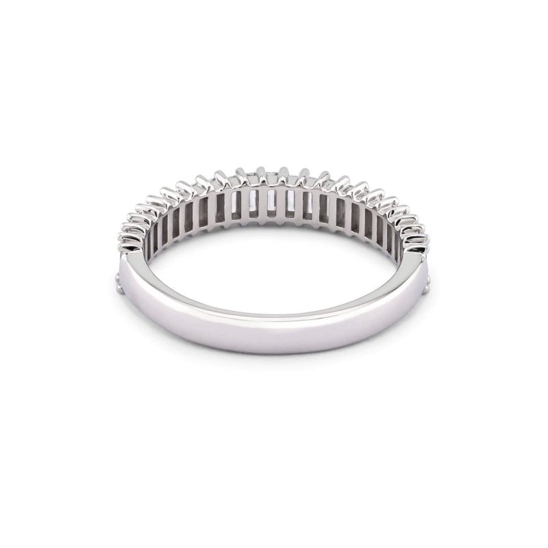 LAB CREATED DIAMOND UP AND DOWN BAGUETTE RING REAR d275f53e d152 4d2b 816d 85e7281f0dc1