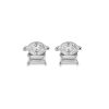 Stone and Strand 14K White Gold Lab-Created Marquise and Emerald Buddy Studs Front Image