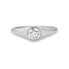 Stone and Strand 14K White Gold Lab-Created Diamond Pinky Ring Front Image