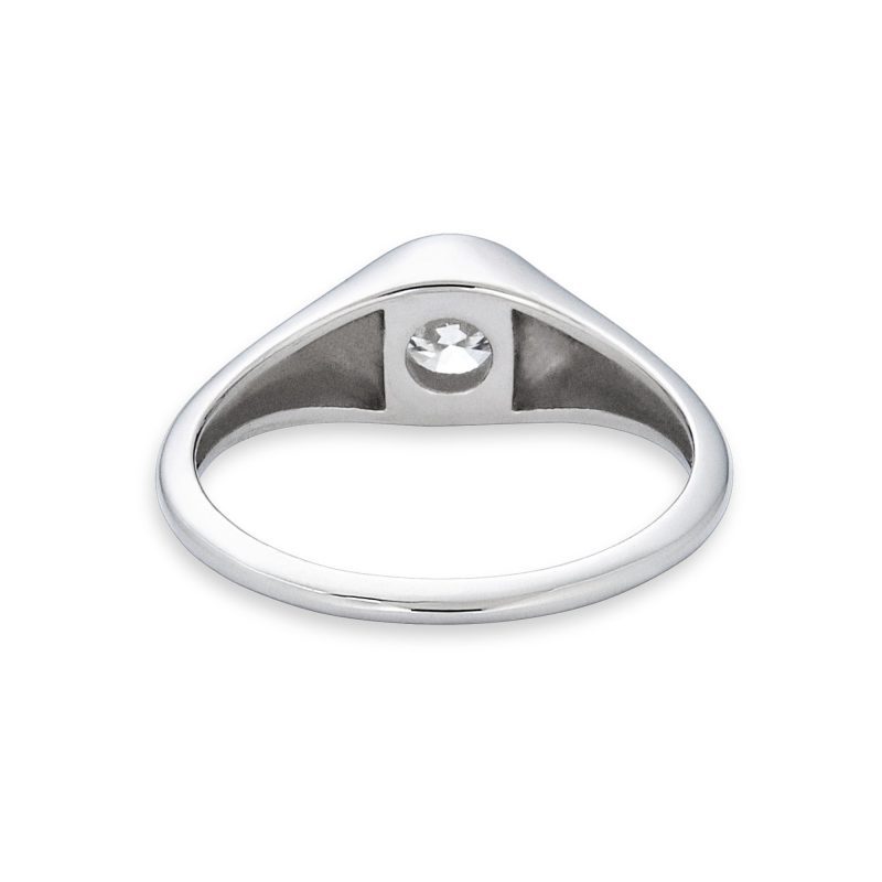 LAB CREATED PINKY SIGNET RING REAR