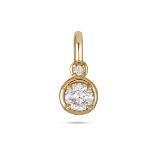 Stone and Strand 14K Yellow Gold Lab-Created Round Diamond Bonbon Charm Front Image