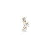 Stone and Strand 14K Yellow Gold LAB Three Diamond Piercing Earring Front Image