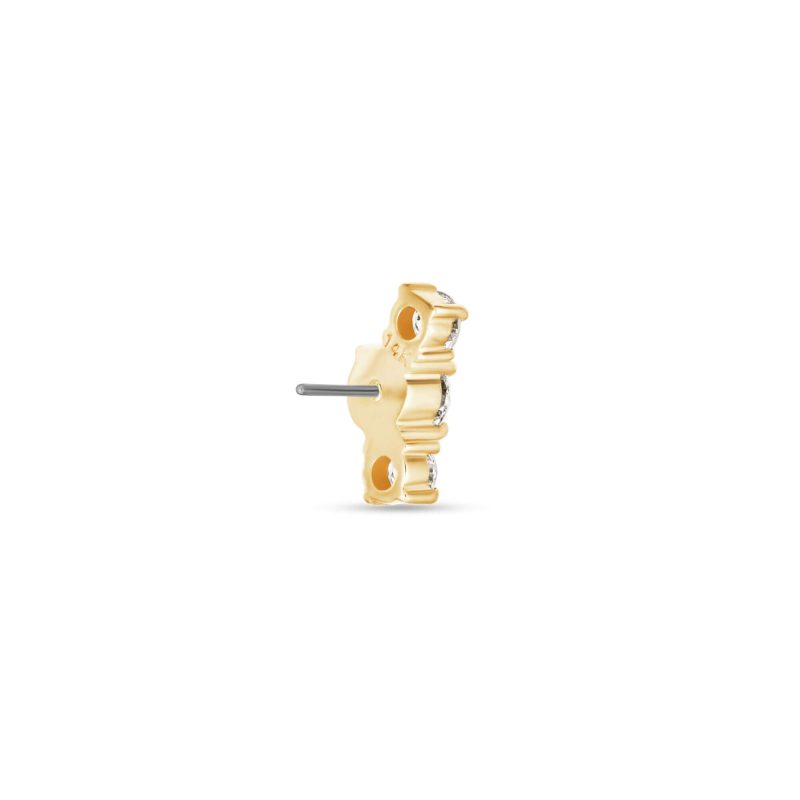 LAB THREE DIAMOND PIERCING EARRING REAR